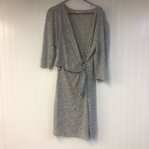 Maurices Gray Wrap Top Sweater Dress VNeck XL
